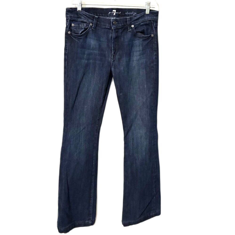 7 For All Mankind Charlize Bootcut Jeans Dark Wash Size 30 Made in USA